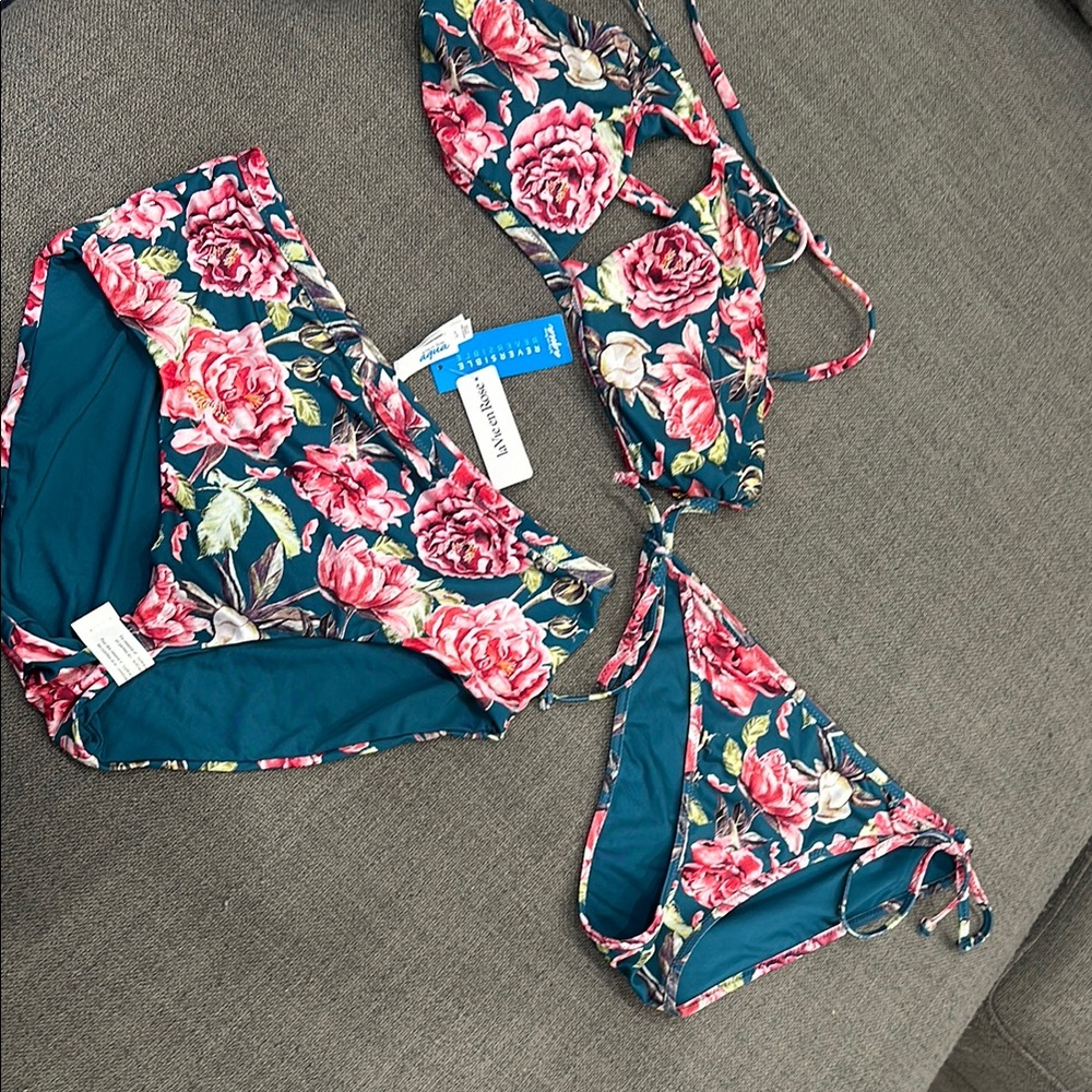 La Vie en Rose Floral Bikini Set